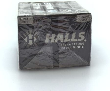 Halls Καραμέλες με Γεύση Extra Strong Χωρίς Προσθήκη Ζάχαρης 20τμχ 32gr