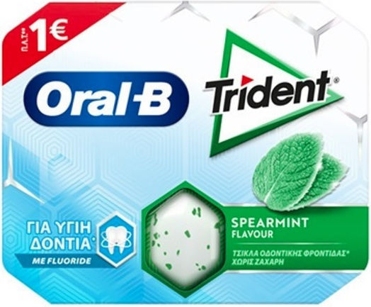 Trident Chewing gum Oral-B with Δυόσμος Flavour Sugar Free 12pcs 17gr