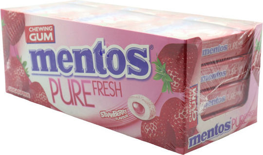 Mentos Τσίχλες Pure Fresh με Γεύση Φράουλα 12τμχ 30gr