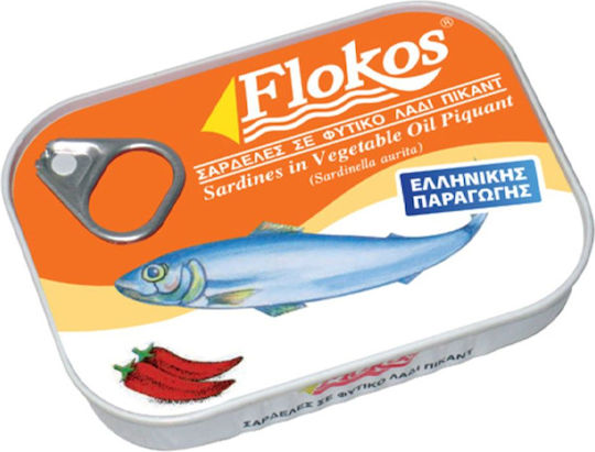Flokos Sardines in Vegetable Oil Spicy 100gr
