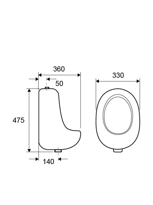 Karag Lt 108h Urinal Weiß