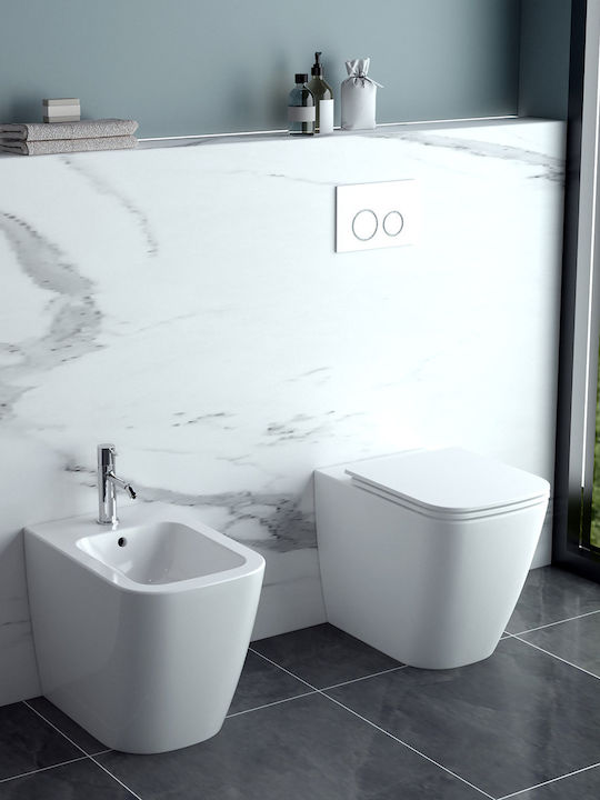 Karag Legend Stehende Toilette mit Deckel Sanftes Schließen Weiße