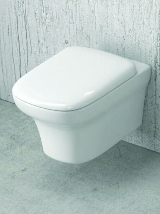 Karag Grace Wall-Mounted Toilet that Includes Soft Close Cover White