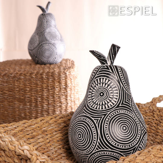 Espiel Декоративно Круша от Полиретан Black / White 18.2x15x27.5см 1бр