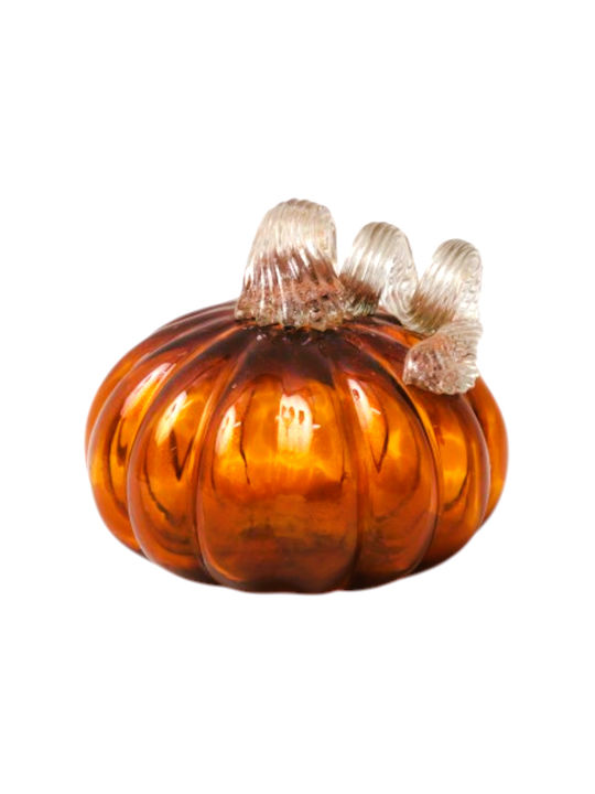 Handmade Blown Glass Pumpkin Honey Color 17x17x16cm Cqb81031l