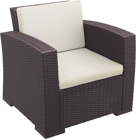 Zita Plus Garden Chair Cushion Monaco White 58x39cm