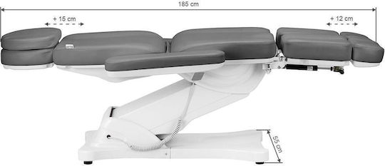 Pedicure Chair Gray with Adjustable Height and Electric Lifting