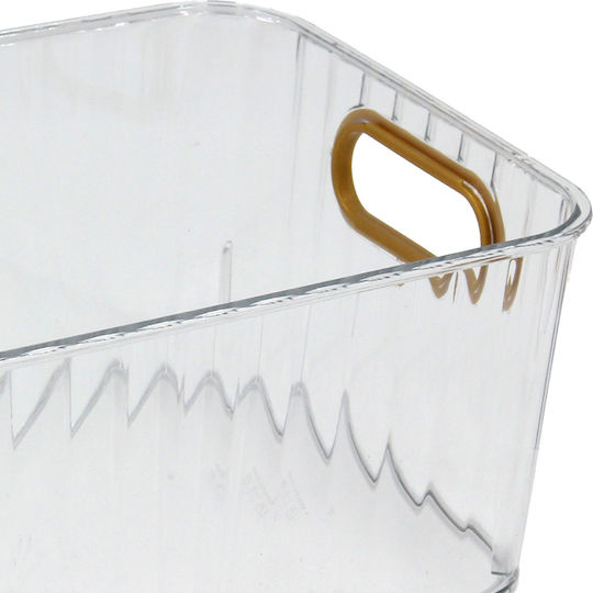 Keskor Storage Basket Plastic Gold 24.5x17x9.5cm 1pcs