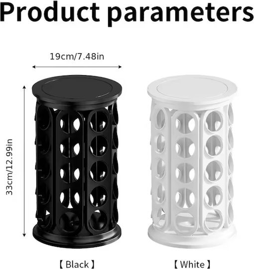 One Fashion Storage Stand 40 Nespresso Capsules Black
