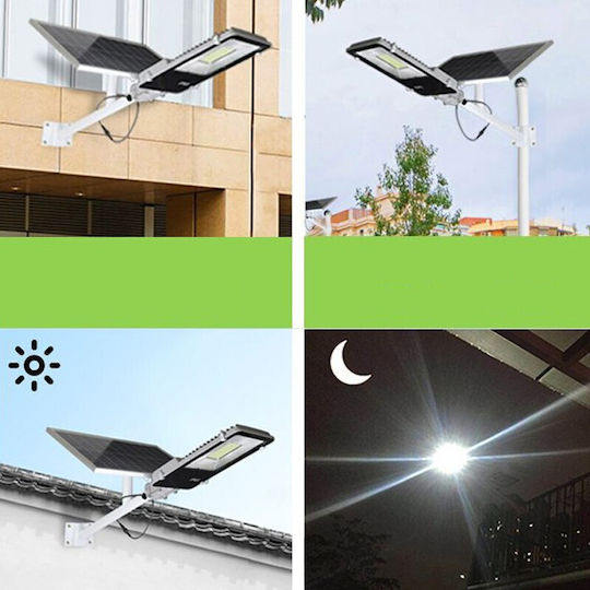 Lampă Solară Stradală 100W cu Senzor de Mișcare, Fotocelulă și Telecomandă IP65