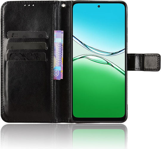 Θήκη Καπάκι Oppo A5 5g A5m Crazy Horse Wallet Μαύρο
