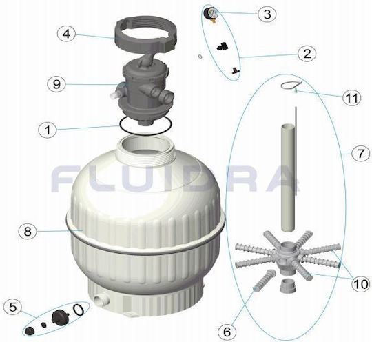 Replacement Filter Astral Cantabric Diameter Φ400 Top Ventilation Air Purge