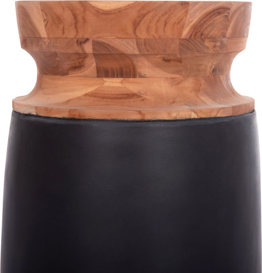 HomeMarkt Διακοσμητικό Βάζο Τσιμεντένιο Linter Μαύρο Φ34xΥ60cm 2τμχ