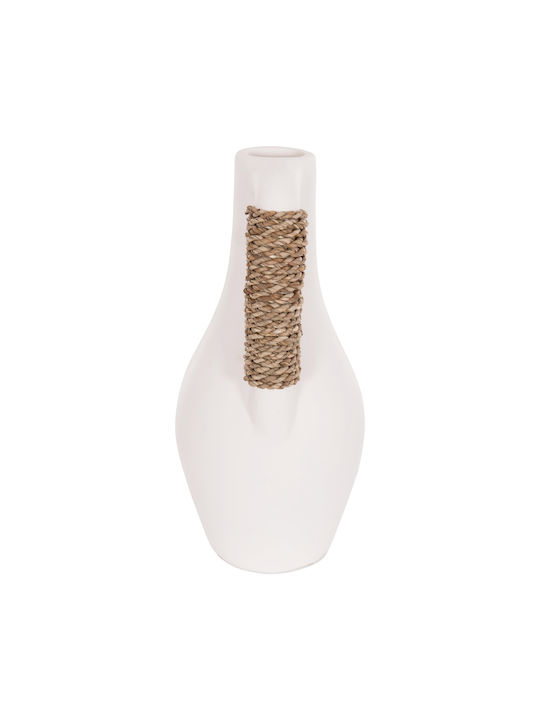 HomeMarkt Decorative Vase Cammer White 18x18x39cm