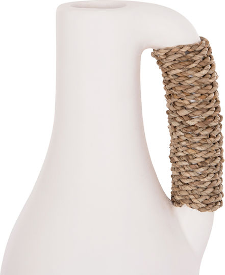 HomeMarkt Διακοσμητικό Βάζο Πήλινο Cammer Λευκό Φ18xΥ39cm