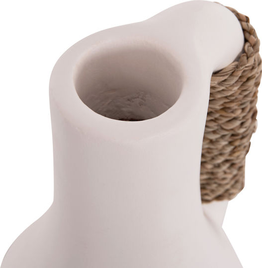 HomeMarkt Διακοσμητικό Βάζο Πήλινο Cammer Λευκό Φ18xΥ39cm