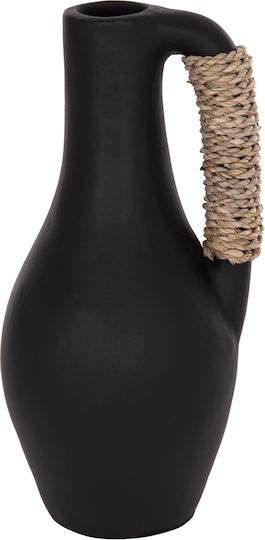 HomeMarkt Διακοσμητικό Βάζο Πήλινο Cammer Μαύρο Φ18xΥ39cm
