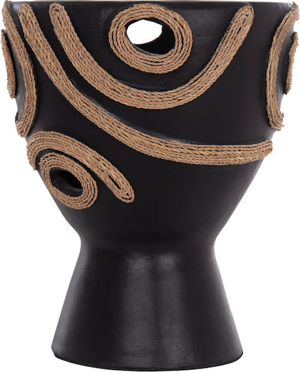 HomeMarkt Decorative Vase Dean Black 20x20x29cm