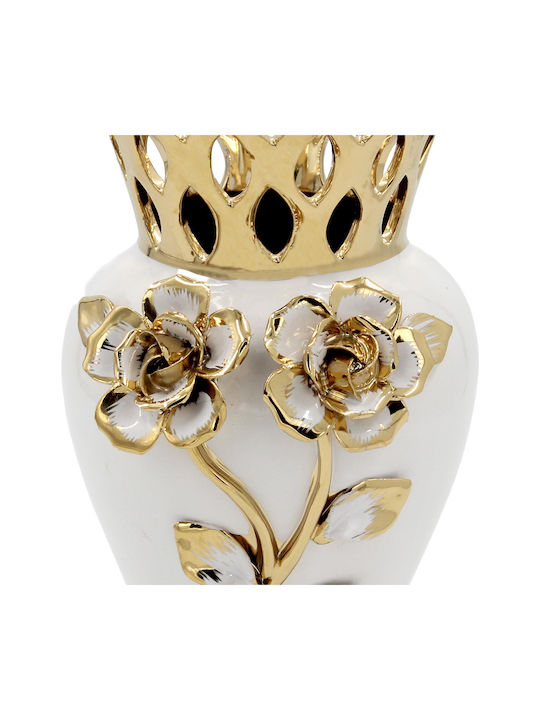 Keskor Decorative Vase White 17x17x25cm