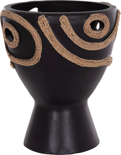 HomeMarkt Decorative Vase Dean Black 20x20x29cm