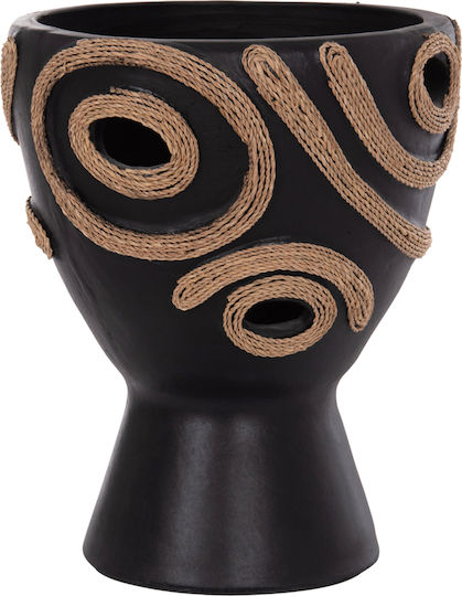 HomeMarkt Decorative Vase Dean Black 20x20x29cm
