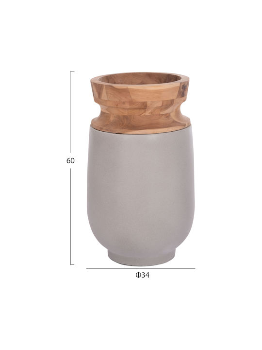 HomeMarkt Decorative Vase Linter Gray 11.7cm