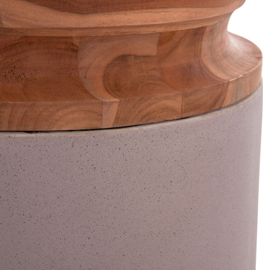 HomeMarkt Διακοσμητικό Βάζο Τσιμεντένιο Linter Καφέ Φ34xΥ60cm 2τμχ