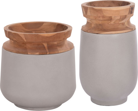HomeMarkt Decorative Vase Linter Gray 11.7cm