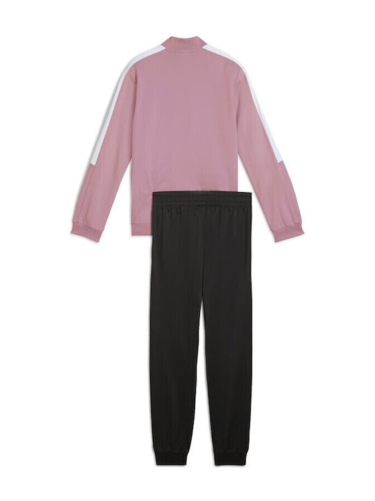PUMA Kids Sweatpants Set Pink, Black 2pcs Poly