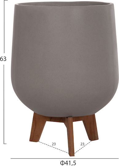 HomeMarkt Tryll Комплект 3 Саксии Сив HomeMarkt Tryll Комплект 3 Саксии Сив