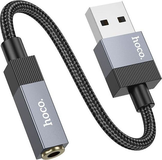 Hoco Μετατροπέας USB-A male σε USB-A / 3.5mm male 1τμχ 306344