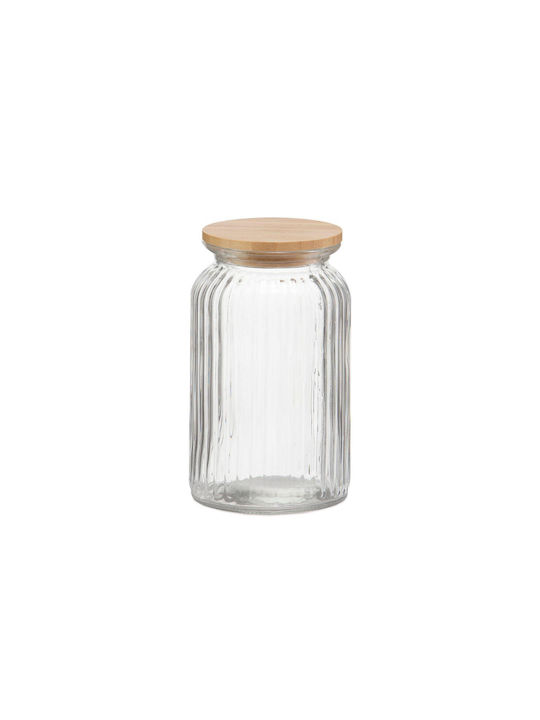 Andrea House Allgemeine Verwendung Glasvase mit Deckel Transparent 1200ml 1Stück
