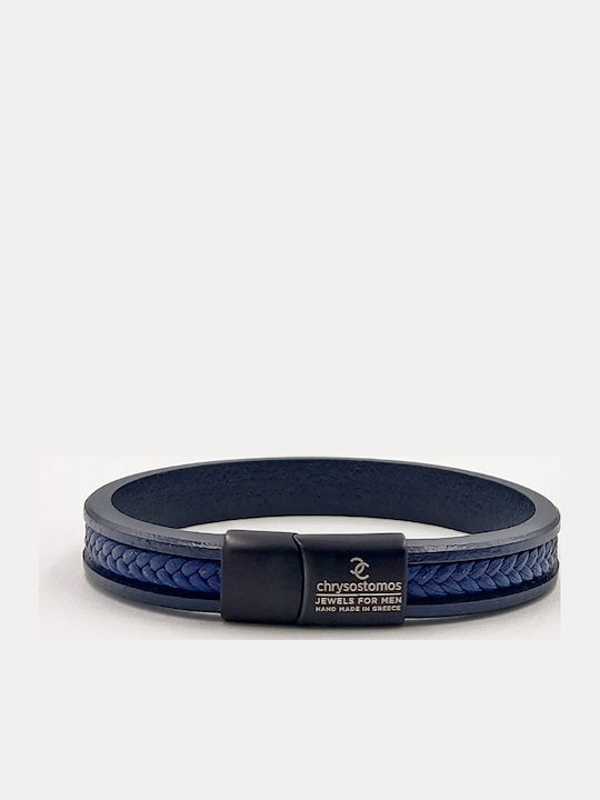 Chrysostomos Herren Armband aus Leder 17cm
