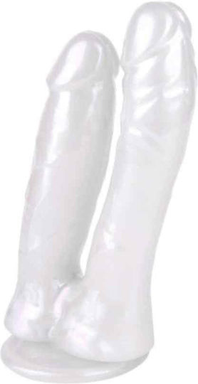 Dildo dublu Alb