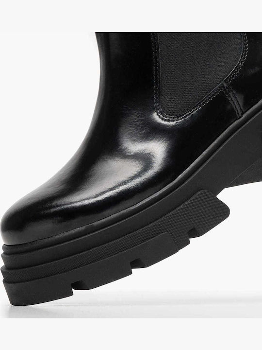Leather Women's Ankle Boots Black