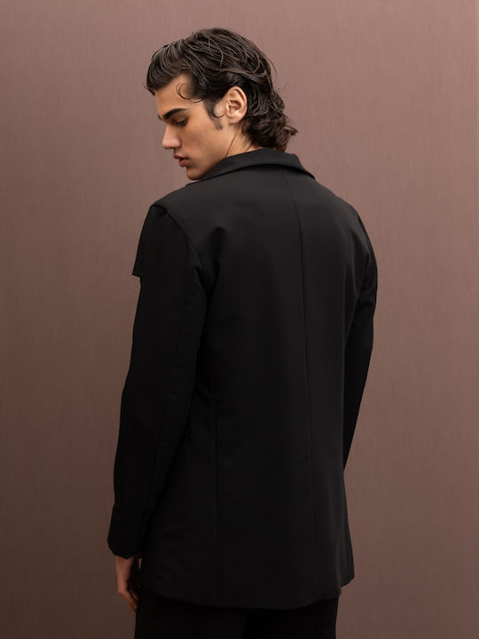 Divisi Men’s Suit Jacket with Regular Fit Black DSS23011