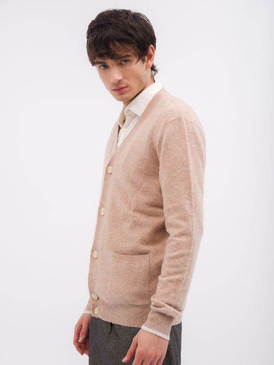 Men's Knitted Cardigan with Buttons Gray