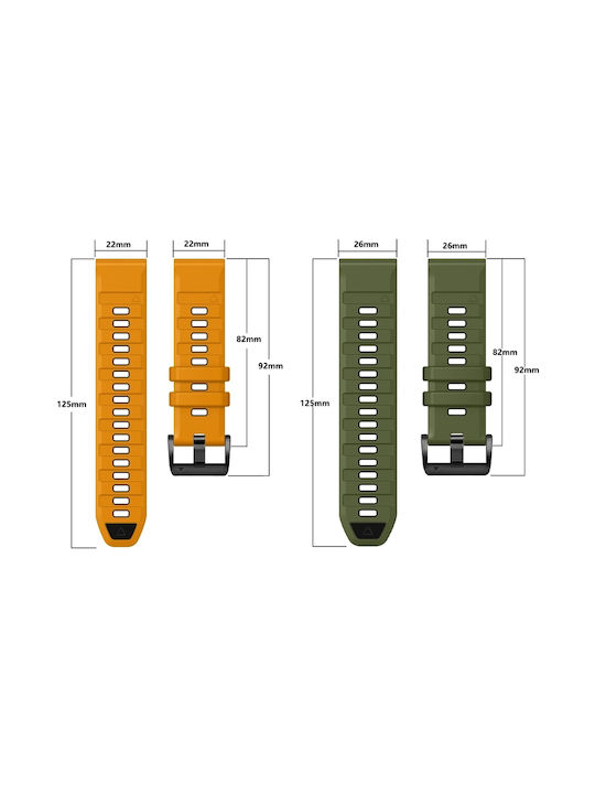 Curea Silicon Negru (Garmin Instinct 2Coros Vertix 2)