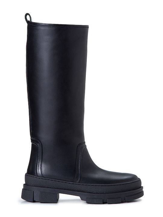 Leder Damenstiefel Braun
