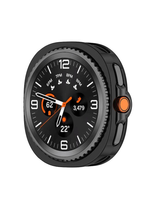 Schutzabdeckung für Uhr Silikonhülle in Schwarz Farbe für Samsung Galaxy Watch8 Classic 46mm