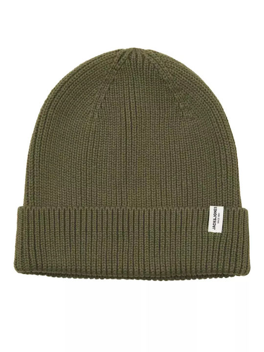 Beanie Ανδρικός Σκούφος Πλεκτός σε Χακί χρώμα