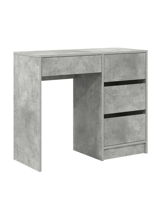 Γραφείο Ξύλινο Γκρι Τσιμέντο 90x37.5x75εκ.