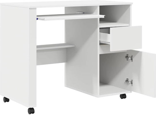 Computer Office Wooden White 91x50x77cm