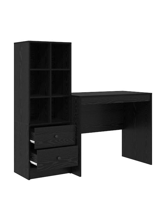 Desk Wooden Black Oak 90x50x76cm