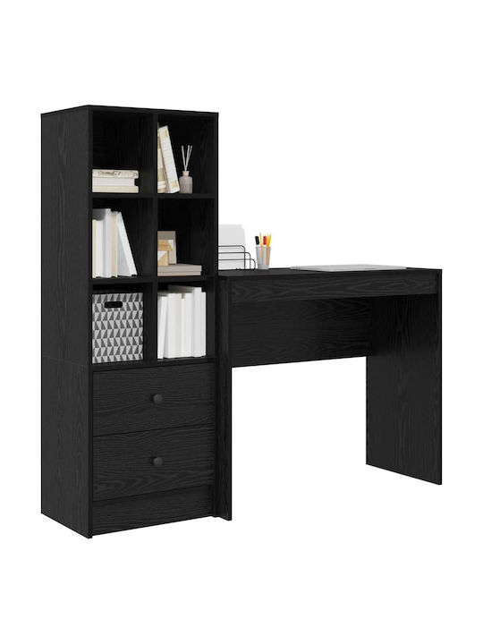 Desk Wooden Black Oak 90x40x76cm
