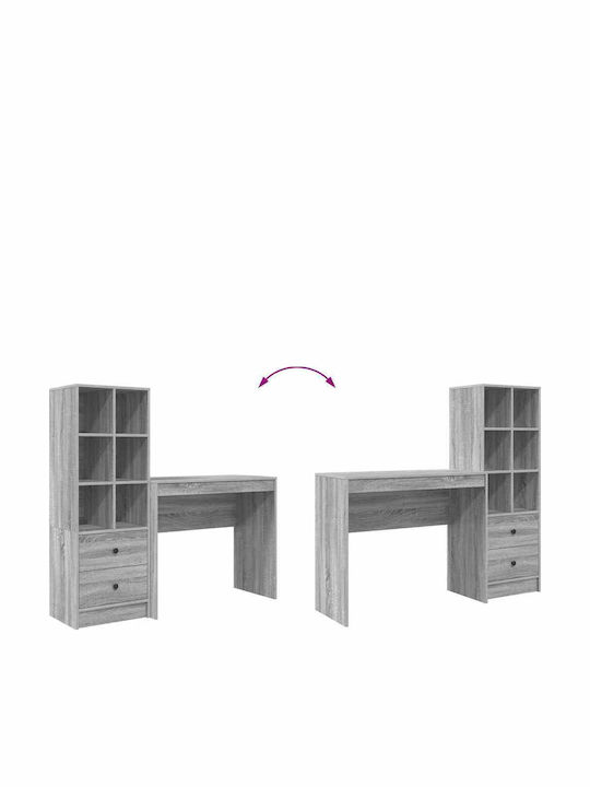 Desk Wooden Grey Sonoma 90x40x76cm