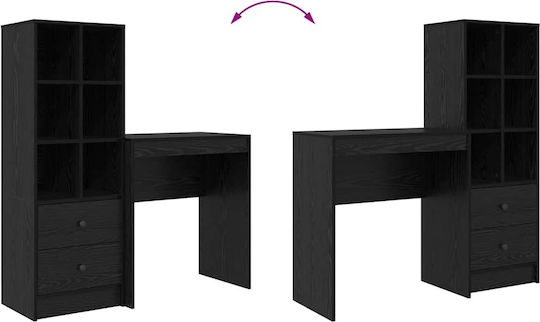 Desk Wooden Black Oak 70x40x76cm