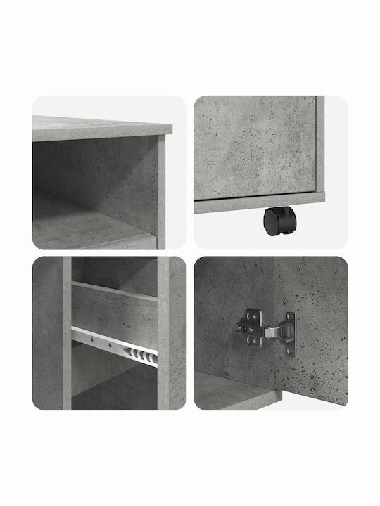 Computer Office Wooden Grey Concrete 91x50x77cm