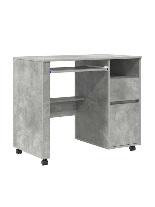 Computer Office Wooden Grey Concrete 91x50x77cm