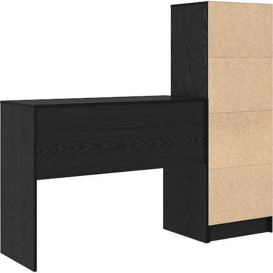 Desk Wooden Black Oak 100x40x76cm